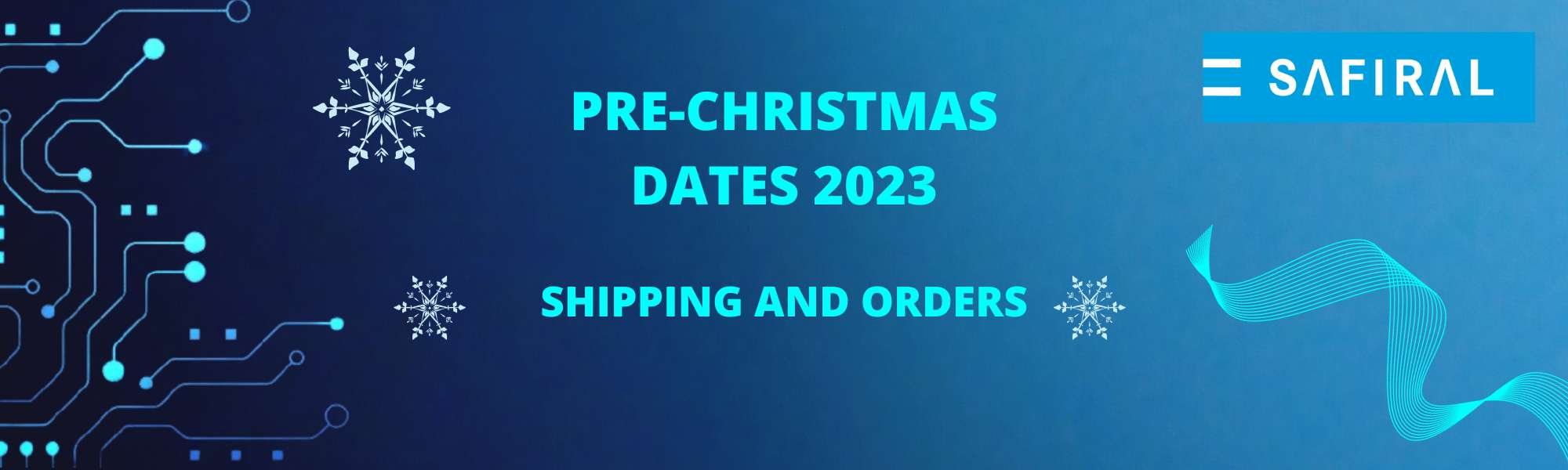 Pre-Christmas dates 2023 - Shipping and Orders